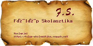 Fülöp Skolasztika névjegykártya